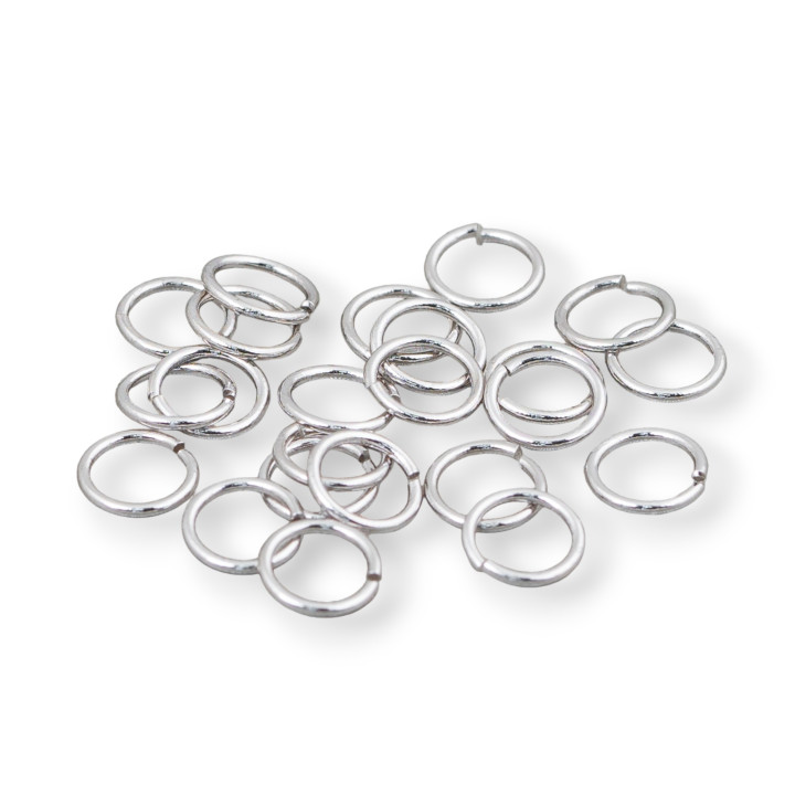 Contromaglia Argent 925 Anneaux Ouvert 7mm Fil 0,8mm 10gr Rhodium