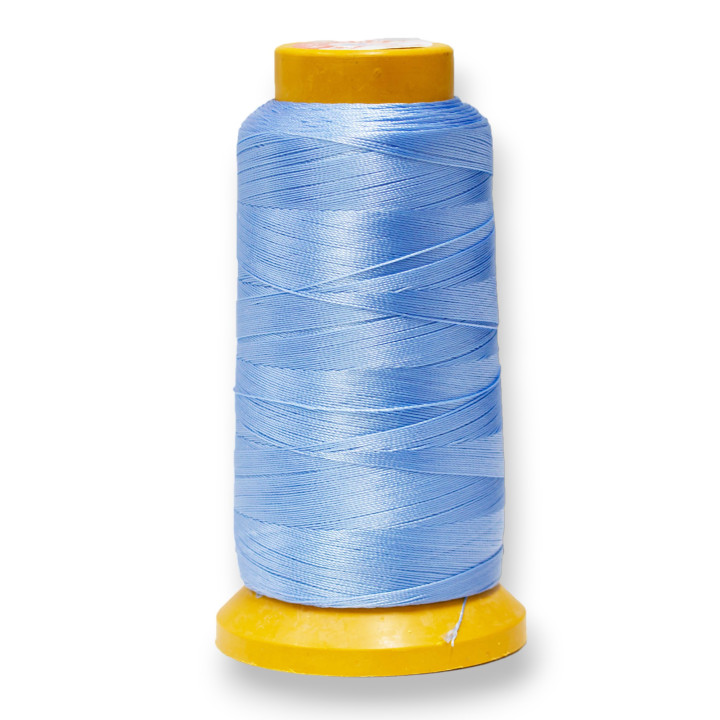 Fil De Coton En Nylon Pour Enfiler Des Perles Et Des Pierres Avec Des Noeuds 100mt 1pc Bleu Clair