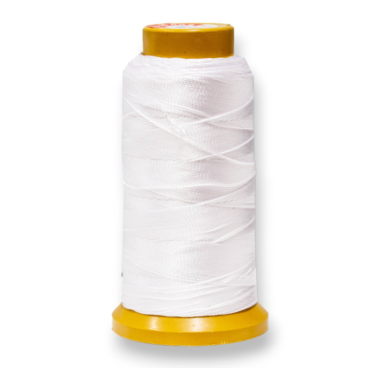 Hilo Nylon Algodon Para Enhebrar Perlas Y Piedras Con Nudos 100mt 1ud Blanco