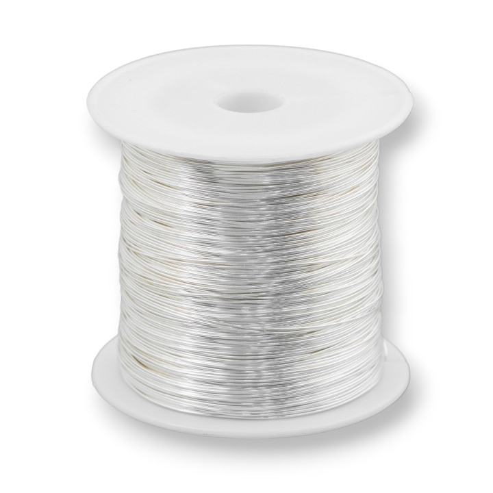 Fil Laiton Moulable Protégé Contre L'oxydation Diamètre 0.3mm 250 Grammes Plaqué Argent