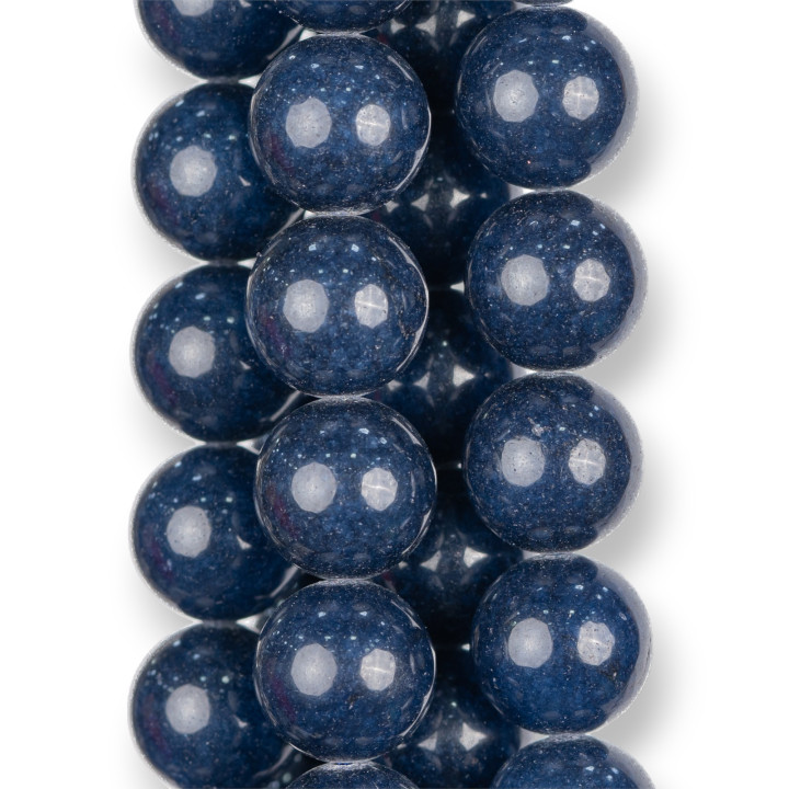 Jade Zafiro Redondo Liso 12mm