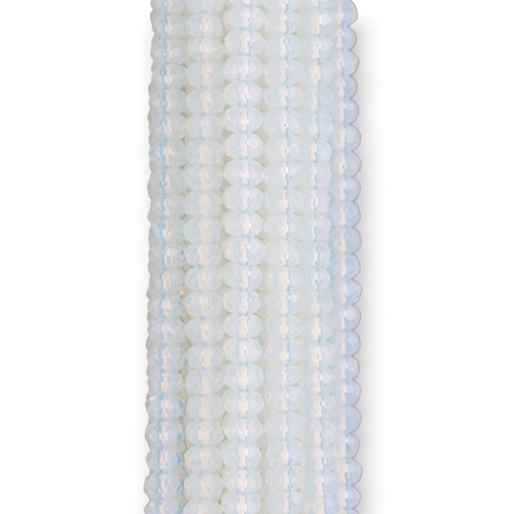 Synthetischer Opal facettierte Rondelle 4x2,5mm