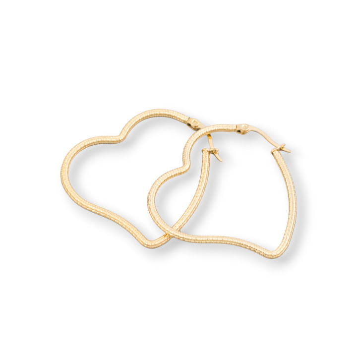 Fantasy Steel Ohrringe 44x45mm 5 Paar Golden