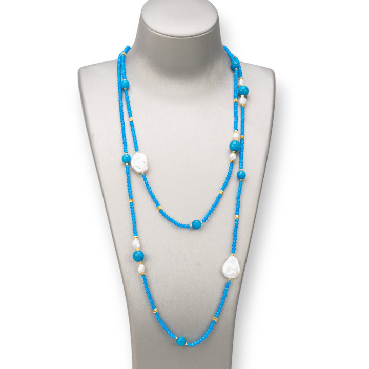 Charleston Necklace: Elegance and Style with Semi-precious Stones and Pearls