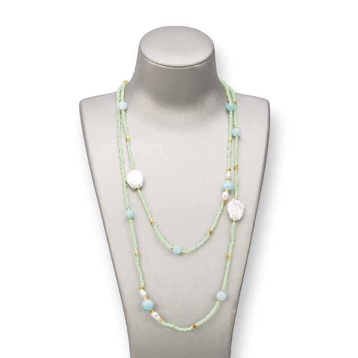 Charleston Necklace: Elegance and Style with Semi-precious Stones and Pearls