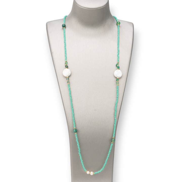 Collier Charleston : Élégance et Style avec Pierres Semi-précieuses et Perles
