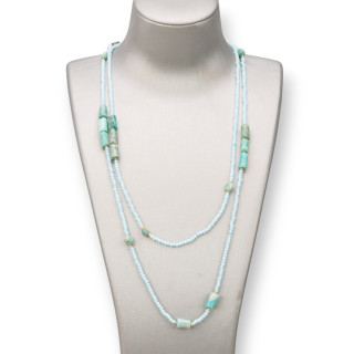 Charleston Necklace: Elegance and Charm with Semi-precious Stones and Crystals