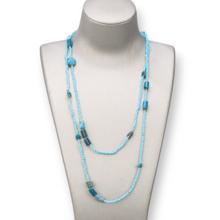 Celestial Necklace of Semi-precious Stones and Crystals - Elegance and Style for