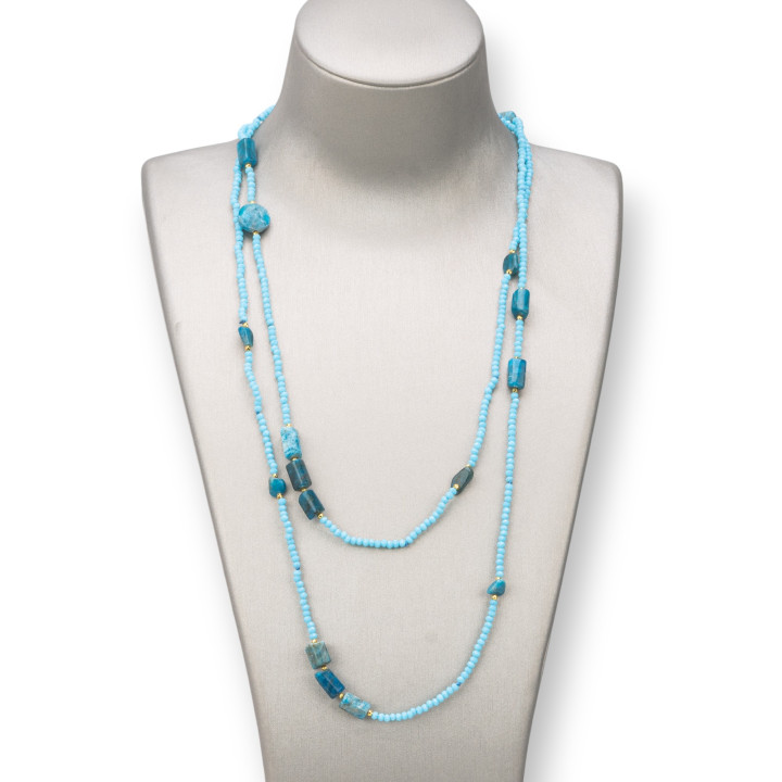 Celestial Necklace of Semi-precious Stones and Crystals - Elegance and Style for