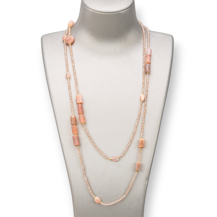 Collier Charleston : Élégance et Lumière avec Pierres Semi-précieuses et Cristaux