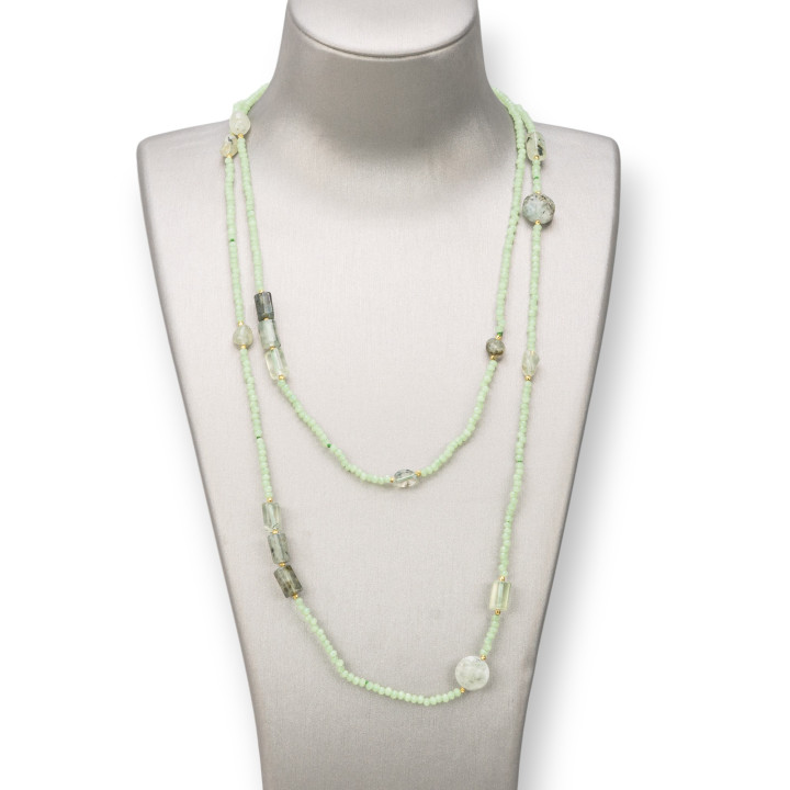 Collar Charleston: Elegancia y Estilo con Piedras Semipreciosas y Cristales