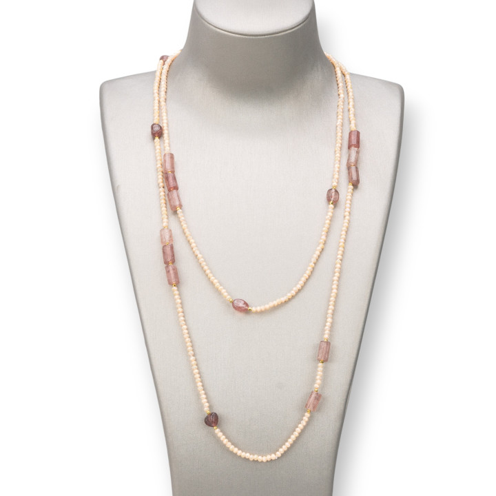 Charleston-Halskette: Eleganz und Charme mit Halbedelsteinen und Kristallen -