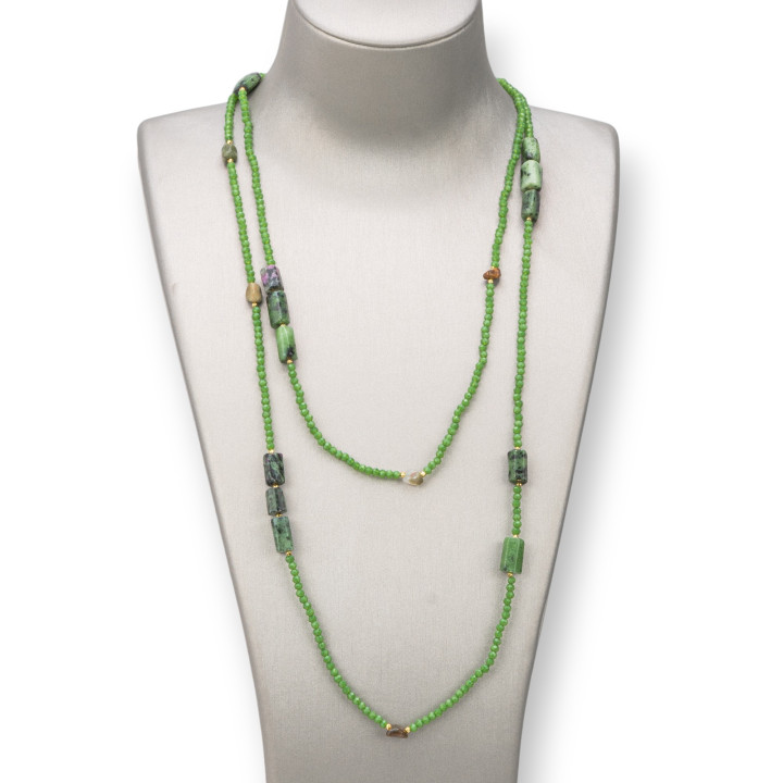 Charleston Necklace: Elegance and Style with Semi-precious Stones and Crystals