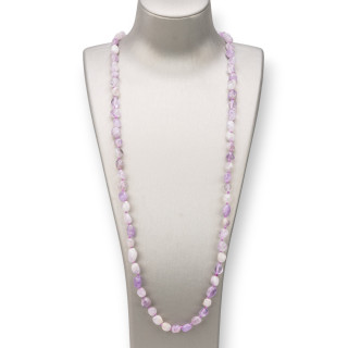 Charlestone Halbedelstein-Halskette Trommelstein – Eleganz und Charme