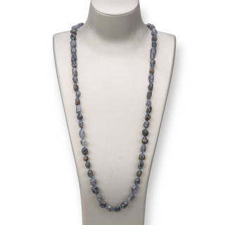 Collier Charleston de Pierres Semi-précieuses Pierre roulée 8x10mm - Élégance