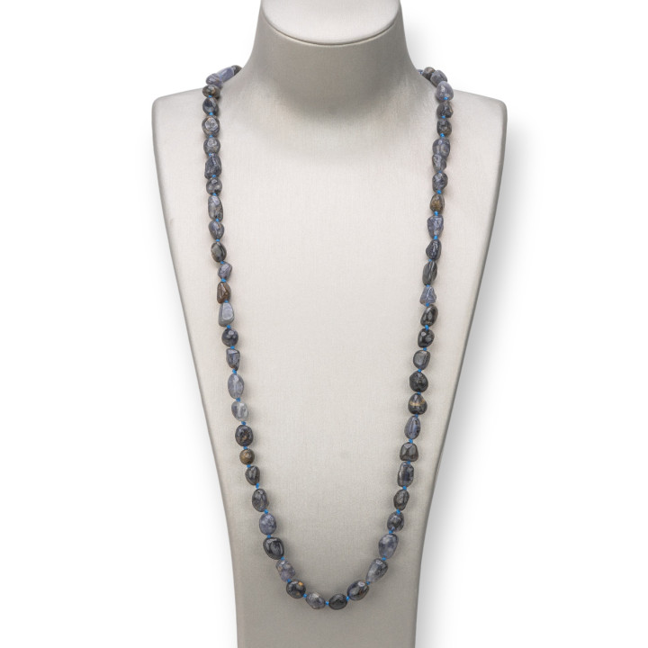Charleston Necklace of Semi-precious Stones Tumbled Stone 8x10mm - Elegance