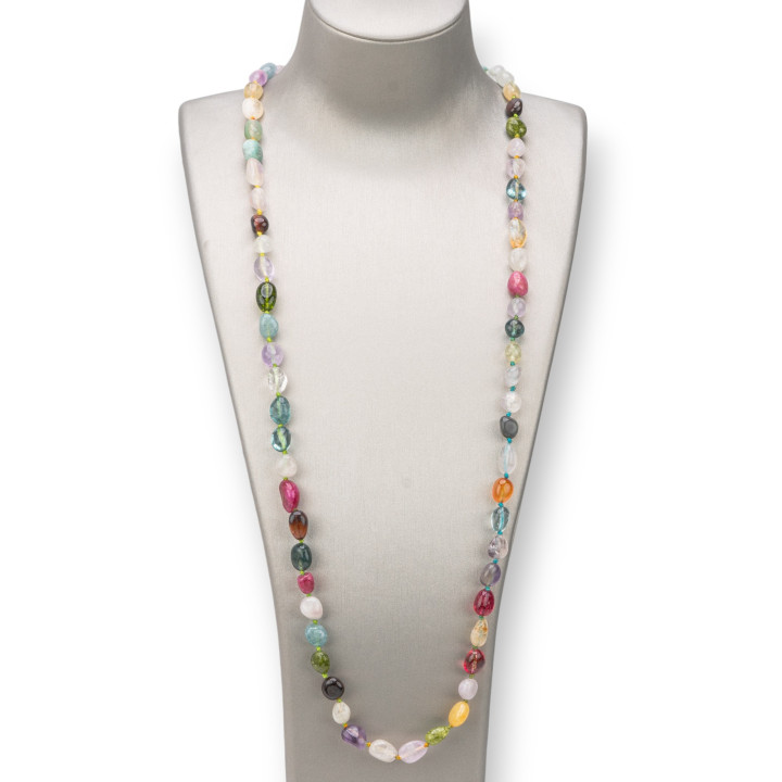 Collier Charleston : Élégance et Style avec Pierres Semi-précieuses Multicolores
