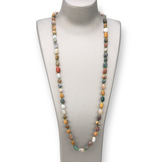 Charleston Necklace Semi-precious Stones Tumbled Stone - Elegance and Style for