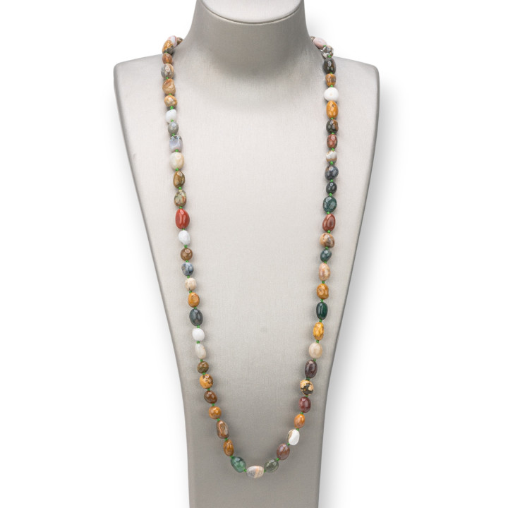 Collar Charleston Piedras Semipreciosas Piedra Rodada - Elegancia y Estilo para