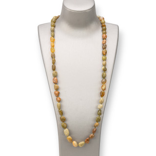 Collar Charlestón de Piedras Semipreciosas Piedra Rodada - Elegancia y Estilo