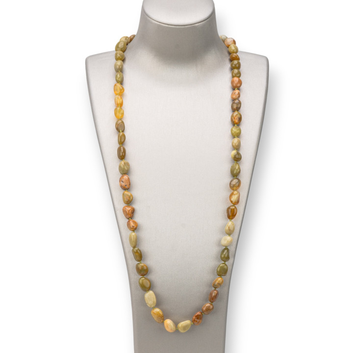 Collana Charlestone di Pietre Dure Sasso Burattato - Eleganza e Stile