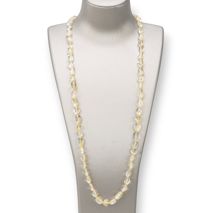 Charleston Necklace Semi-precious Stones Tumbled Stone - Elegance and Style for