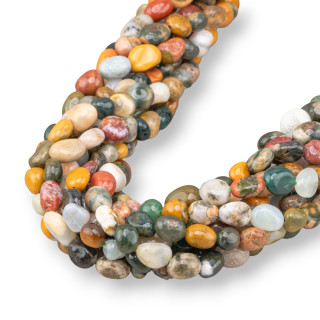 Indischer Achat Trommelstein 6x8mm