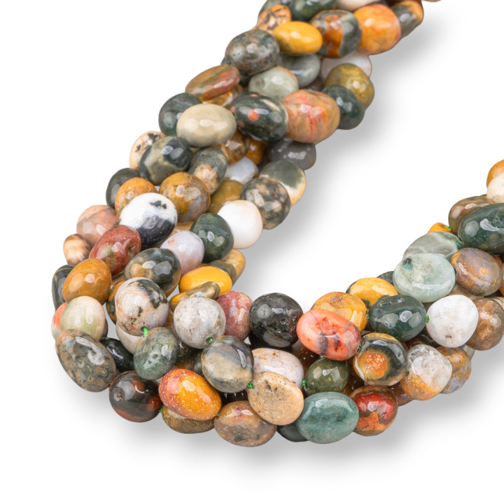 Agata Indiana Sasso Burattato 8x10mm Chiaro