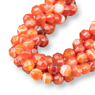 Ριχτή σφαίρα Carnelian κυλινδρική όψη κοπής 9x10mm