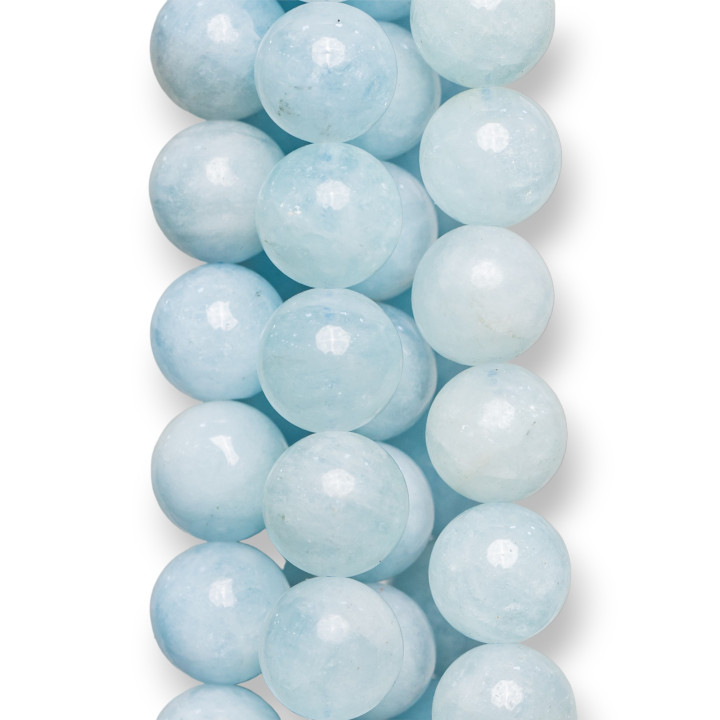 Aquamarine Milk Round Smooth (PYW) 13mm