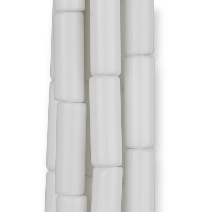 Weißer Achat Zylinder Synt 14x40mm