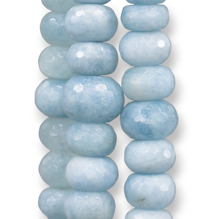 Aquamarine Milk Rondelle Faceted A Gradation 201g-210g
