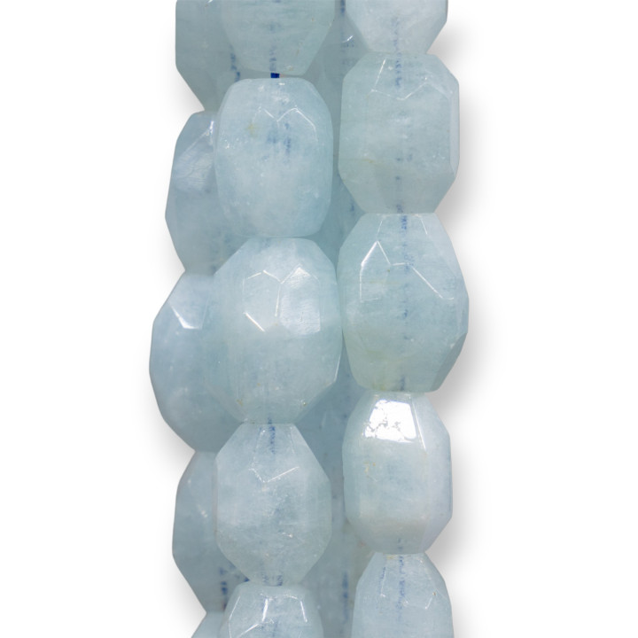 Gradación de piedra irregular facetada de leche Acquamarina 141g-150g