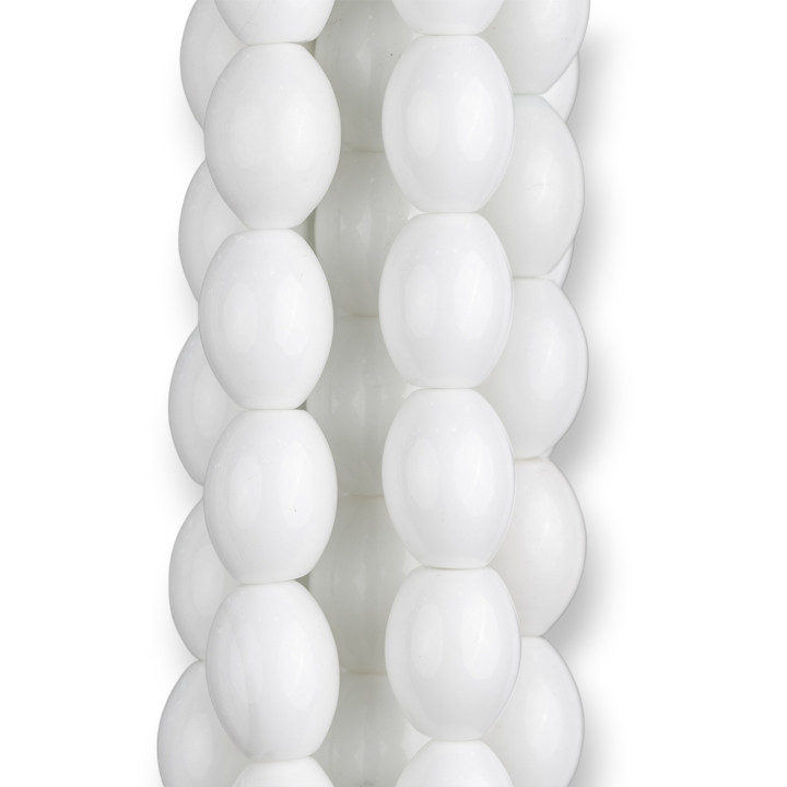 Agate Blanche Riz 12x16mm