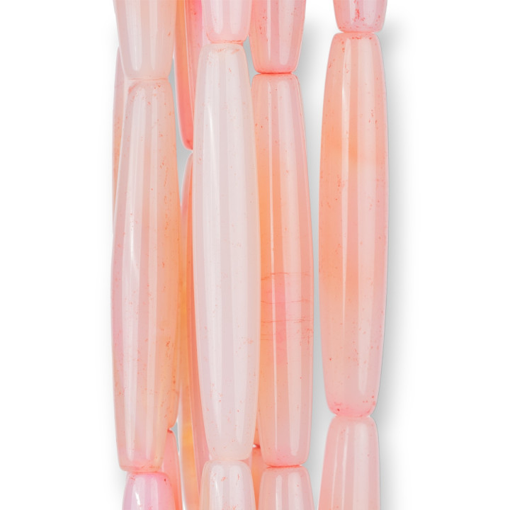 Agate Riz Fuchsia Lisse 15x85mm