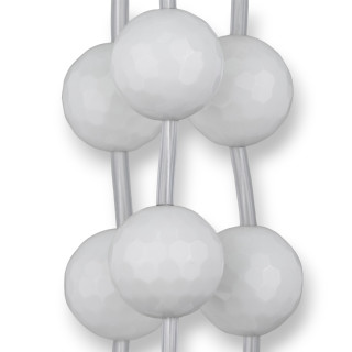 Ágata Blanca Facetada Synt 28mm 8uds