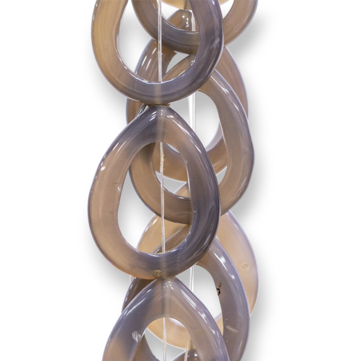 Agata Lochplatte 32x42mm Grau