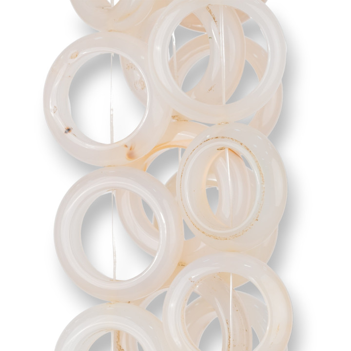 Agate Round Perforated Plate 30-35mm White