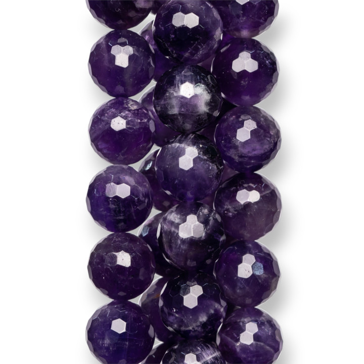 Faceted Amethyst 16mm Intense Dark