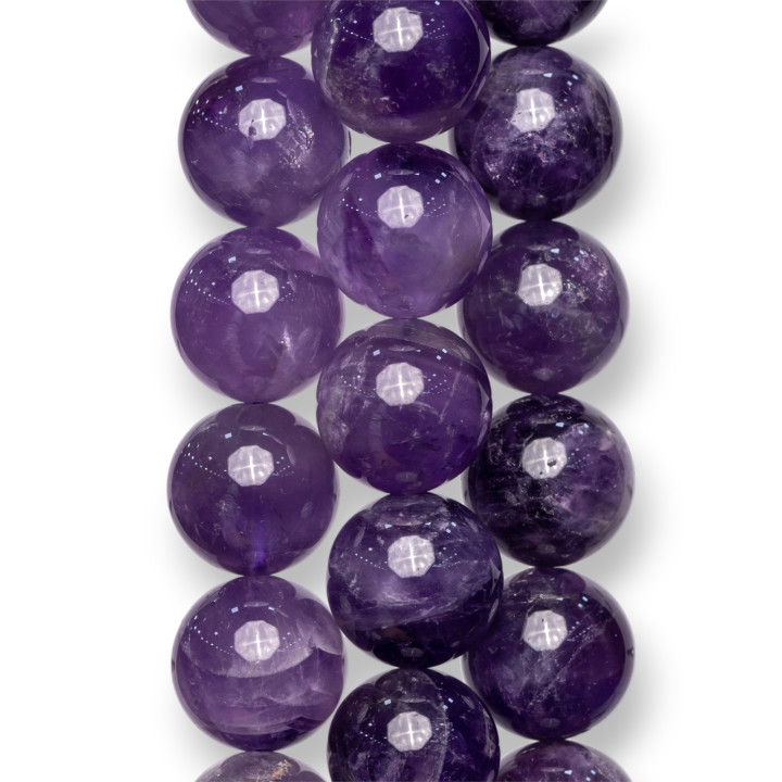 Runder glatter Amethyst 18 mm klar