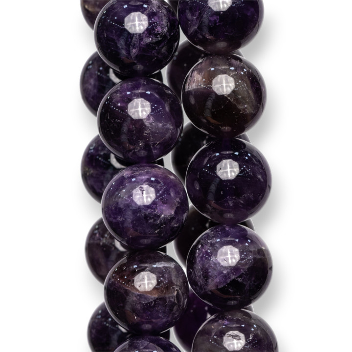Runder glatter Amethyst 20 mm roh