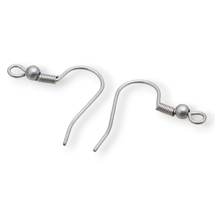 Base Pour Boucles D'oreilles En Acier 316L Crochets Avec Boule 100 Paires