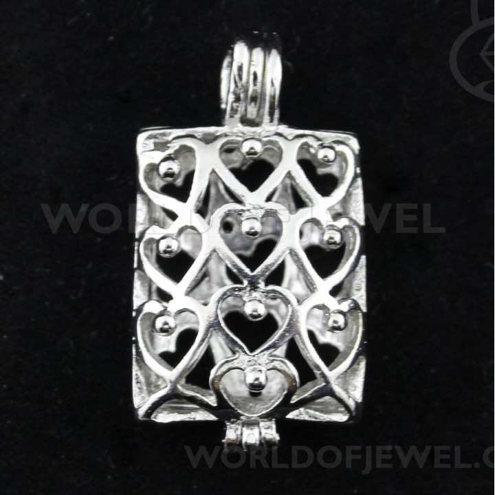 Rectangle Cage Brass Pendant Base 17x31mm 20pcs