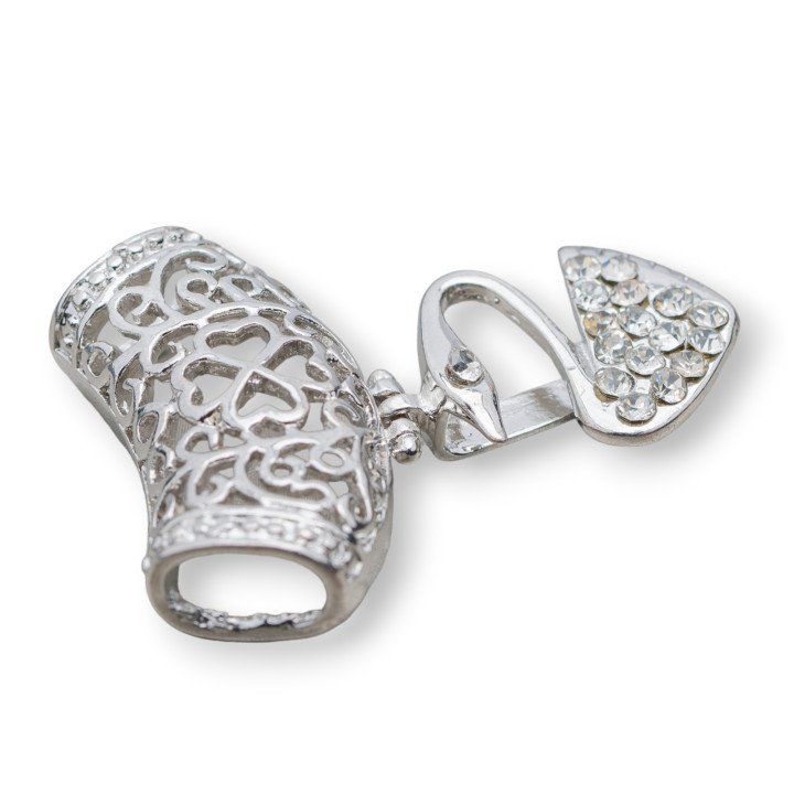 Bases Pour Pendentifs Crochet Laiton Sans Nickel 38x30 20pcs MOD2