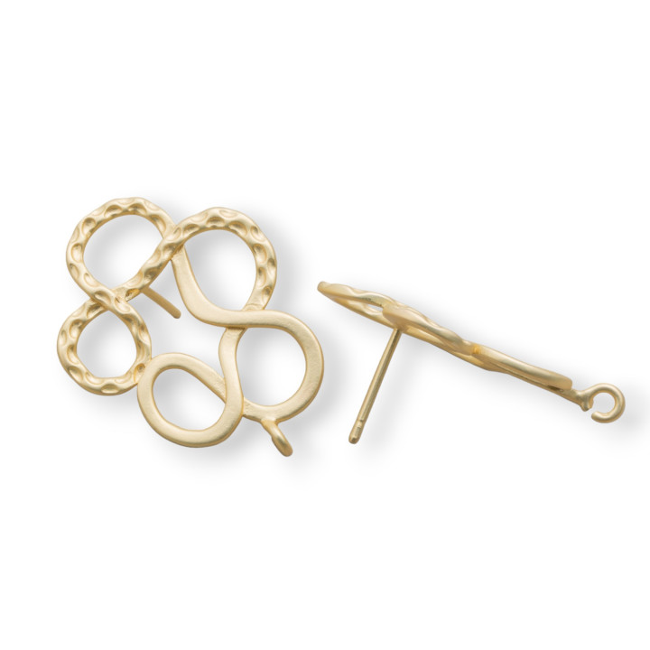 Bronze Snake Stud Earring Bases 22x30mm 7 Pairs