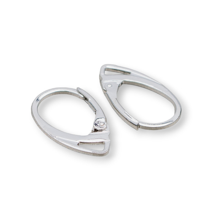 Basi Per Orecchini Di Ottone Monachella Chiusa 11x18mm 60 Paia Rodiato