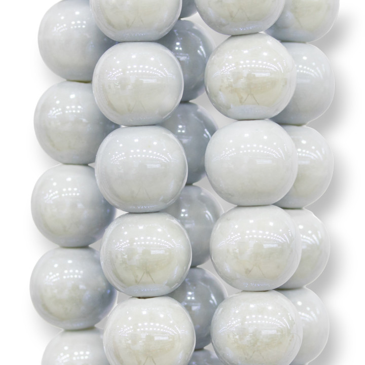 Polished Ceramic Round Smooth 22mm Grey