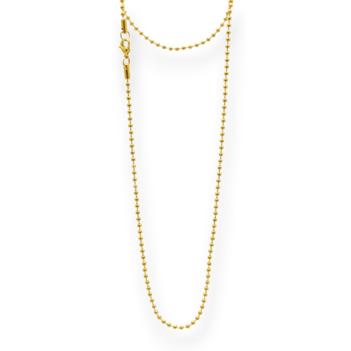 Stahlkugelkette 2,5 mm – Eleganz und Stil – vergoldet