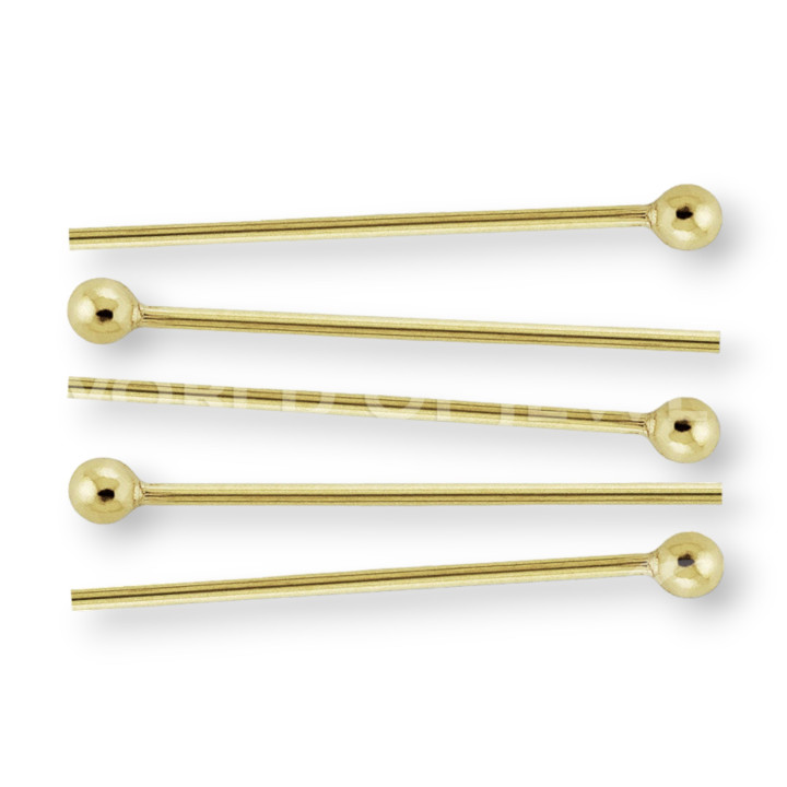 Chiodini Spilli Di Ottone Testa Tonda Pallina 0,6x25mm 1 kg Dorato