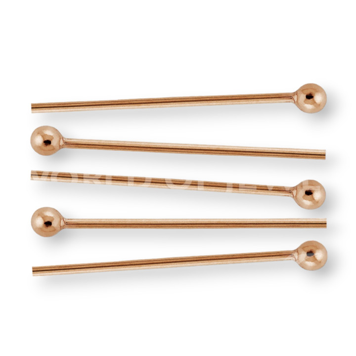 Nails Brass Pins Round Head Ball 0.7x40mm 1 kg Rose Gold